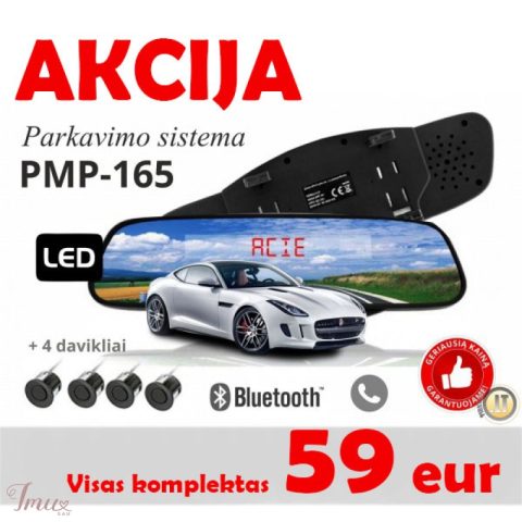imusau.lt | listing PMP-165 PARKAVIMO sistema VEIDRODYJE SU Bluetooth ir davikliais