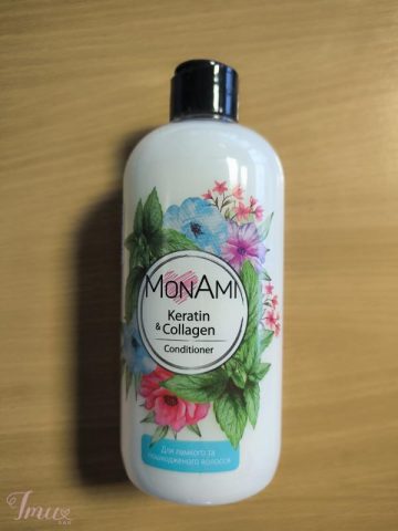 imusau.lt | parduodama MonAmi balzamas “Keratin & Kalogen” lūžinėjantiems ir pažeistiems plaukams 500ml